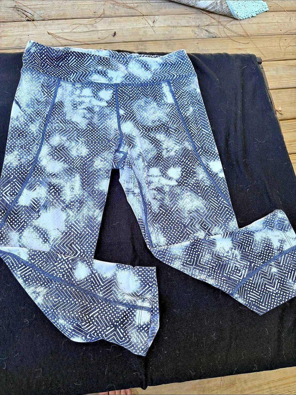 The North Face Printed Leggings Black & White Medium
